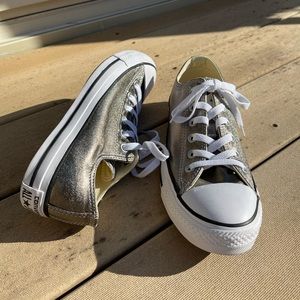 Metallic gold converse